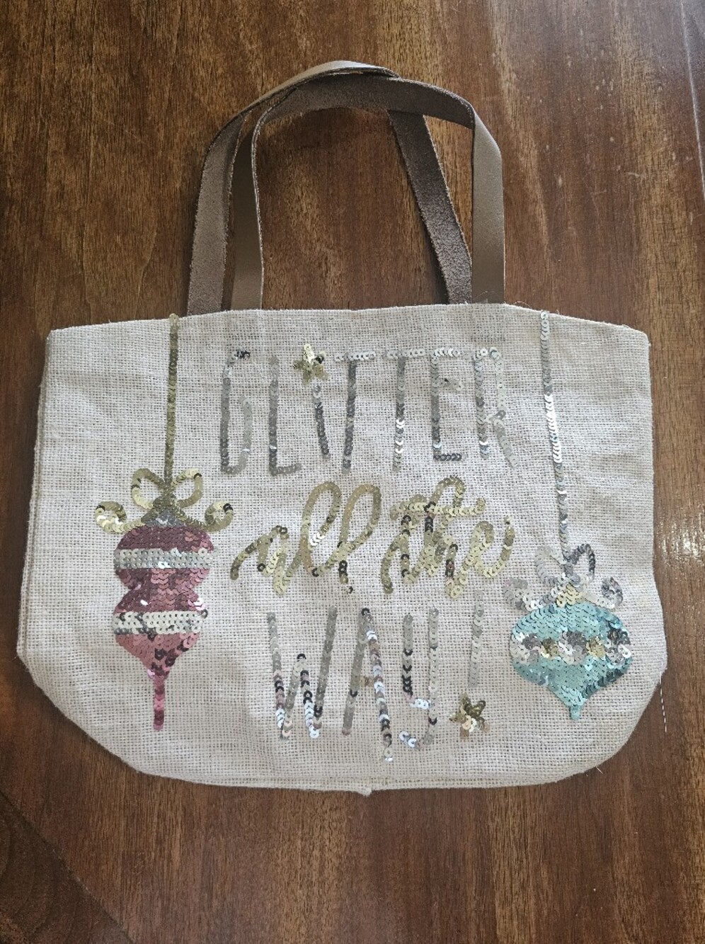 Mud Pie Sequin Ornament Tote
